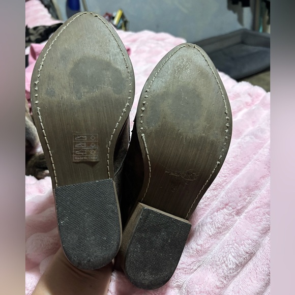 gomoX Western Mule Heels Brown Faux Leather Cowboy Slip On Size 7 - Picture 9 of 9